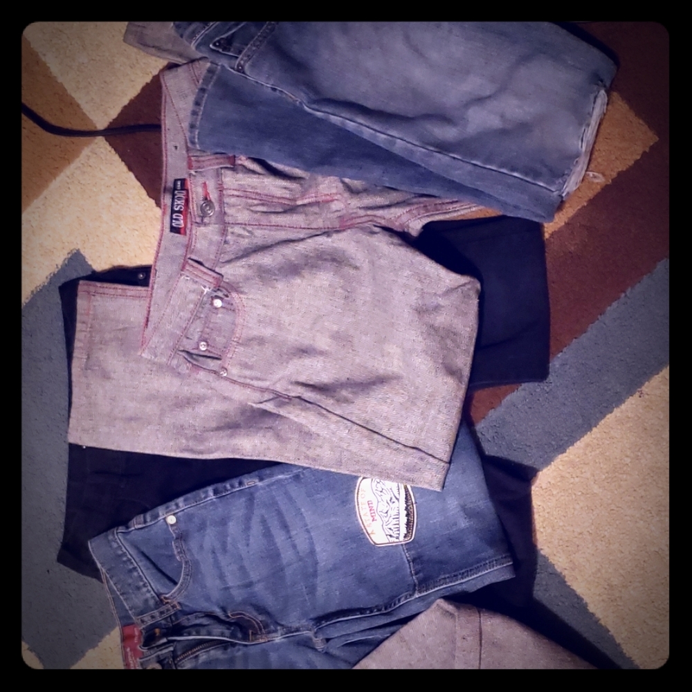 5 pair of boys jeans size 10 and 12
